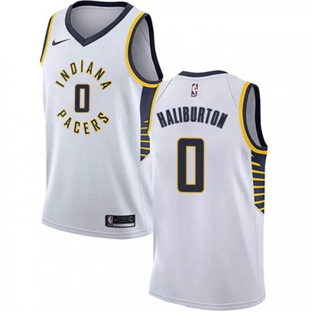 Dres Indiana Pacers Tyrese Haliburton 0 Nike 2022-23 Association Edition Bijela Swingman